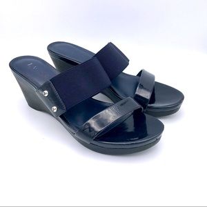Ralph Lauren Chic Navy Wedges size 7